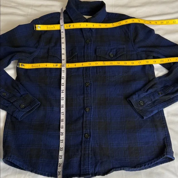 Tilley Women’s Blue Plaid Flannel Shirt S Classic Fit Cotton Button Up Soft - Picture 7 of 11